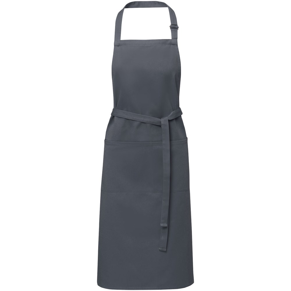 Andrea 240 g/m² Schürze mit verstellbarem Nackenband - dunkelgrau